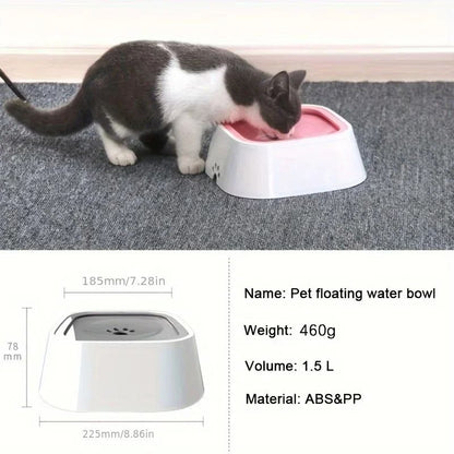 No Spill Slow Feeder Pet Water Bowl for Dogs and Cats