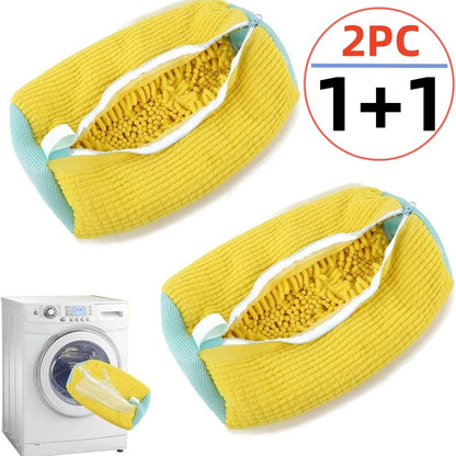 Shoe and Laundry Wash Bag with Fluffy Fibers Anti Deformation Organizer
