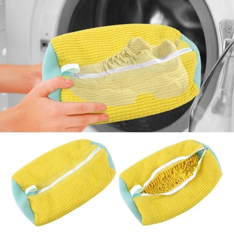Shoe and Laundry Wash Bag with Fluffy Fibers Anti Deformation Organizer