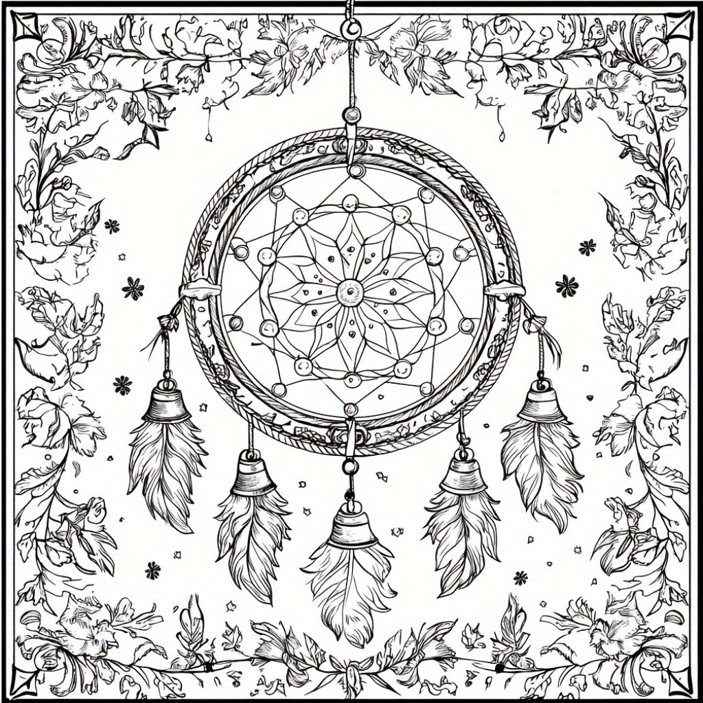 Fairy Dream Catcher Coloring Book, for Adult Stress Relief and Anxiety Reduction, Mindfulness Activity