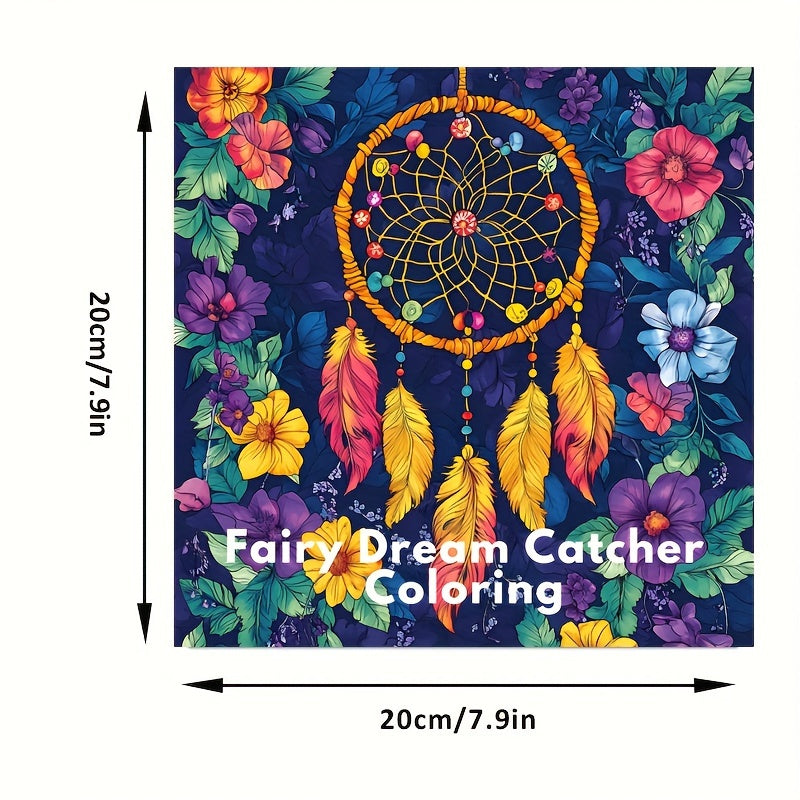 Fairy Dream Catcher Coloring Book, for Adult Stress Relief and Anxiety Reduction, Mindfulness Activity