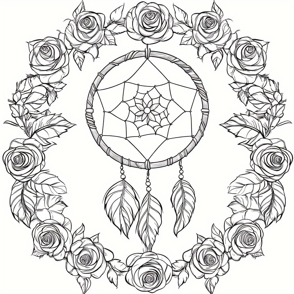 Fairy Dream Catcher Coloring Book, for Adult Stress Relief and Anxiety Reduction, Mindfulness Activity