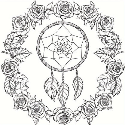 Fairy Dream Catcher Coloring Book, for Adult Stress Relief and Anxiety Reduction, Mindfulness Activity