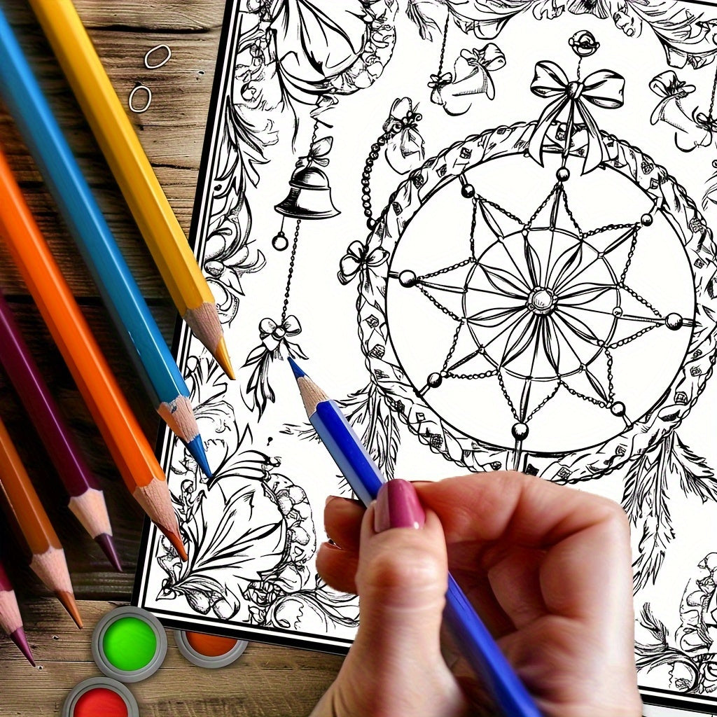 Fairy Dream Catcher Coloring Book, for Adult Stress Relief and Anxiety Reduction, Mindfulness Activity