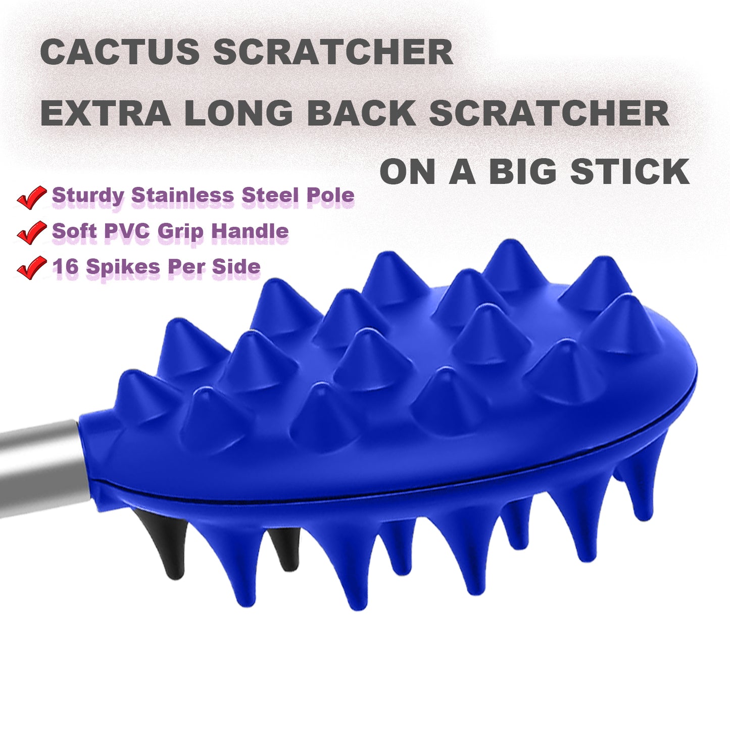 Deep Back Scratcher for Men and Women, Extendable Back Cracker with Dual Scratch Surfaces, Back and Body Massager Stick