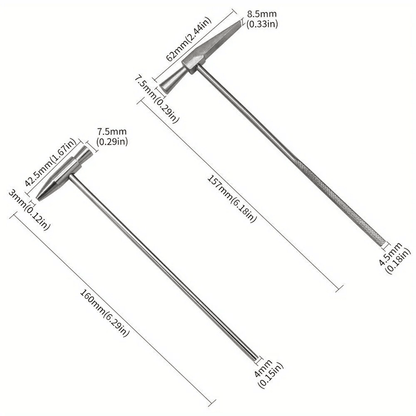 PrecisionCraft Mini Dual Hammer Set for Jewelry and Watch Repair