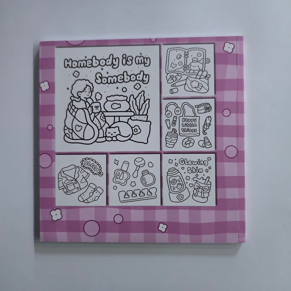 Self Care Coloring Book for Adults, Cute and Easy Illustrations for Stress Relief, Perfect Gift for Birthday