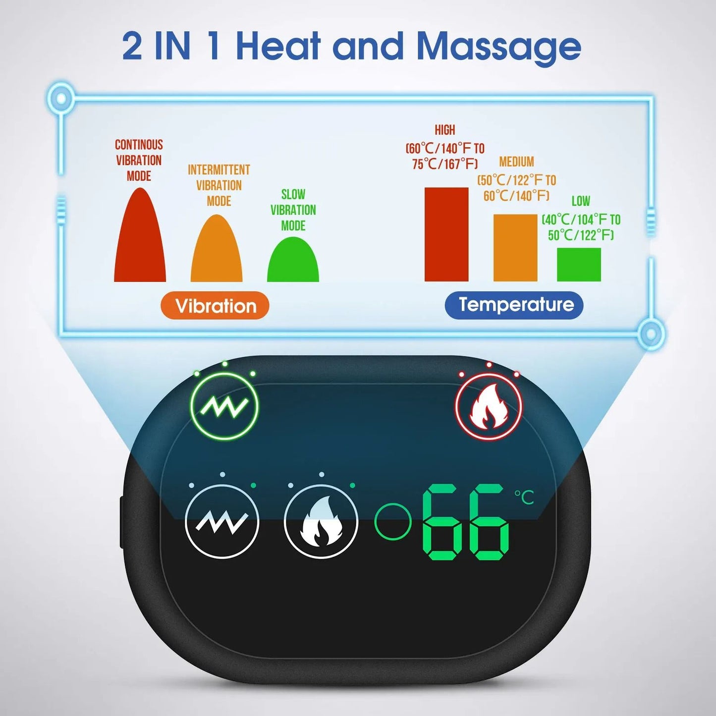 Electric Heated Shoulder and Back Massage Brace