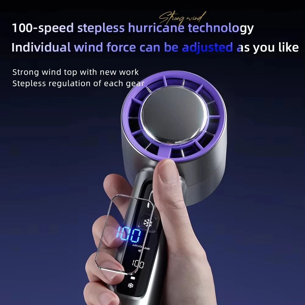 XIAOTREE Handheld Electric Fan with Semiconductor Cooling and 4000mAh Battery