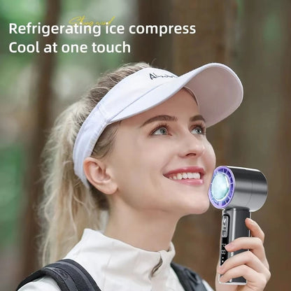 XIAOTREE Handheld Electric Fan with Semiconductor Cooling and 4000mAh Battery