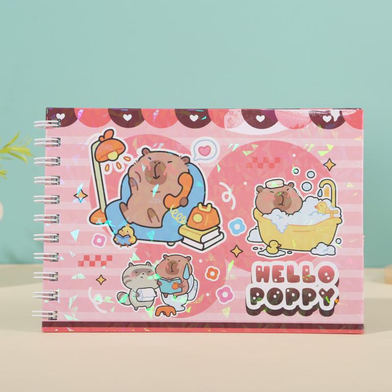 Bobbie Goods Coloring Book, Cute Capybara Characters, Cartoon Graffiti Painting Book for Kids