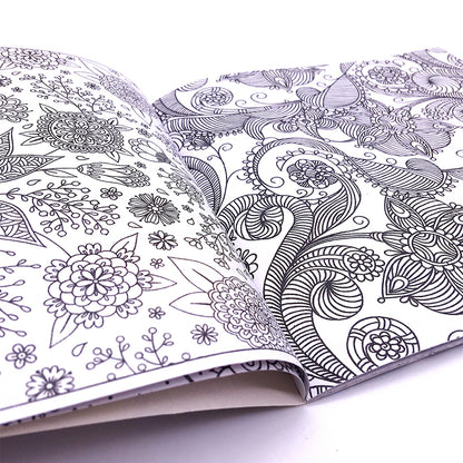Mandalas Flower Coloring Book, For Adults and Children, Stress Relieving Art Therapy, Graffiti Drawing Painting