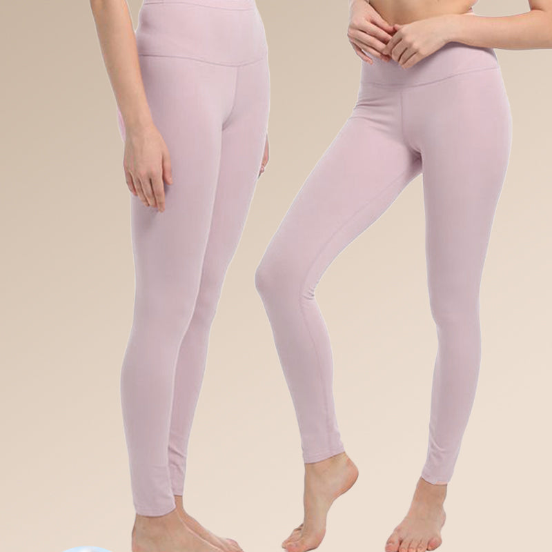 Warm Autumn Trousers for Women, High Waisted Cotton Pants, Tight Fitting Thermal Base Layer for Cold Weather