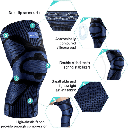 NEENCA Pro Knee Support Brace with Patella Gel and Side Stabilizers