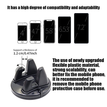 Universal 360 Rotatable Mobile Holder, Car Bracket Mount Stand, Non Slip GPS Navigation Phone Support