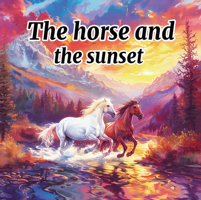 Art Therapy Coloring Book, Hand Painted Magical World of Horses, 20 Pages for Soothing Stress, Graffiti Drawing