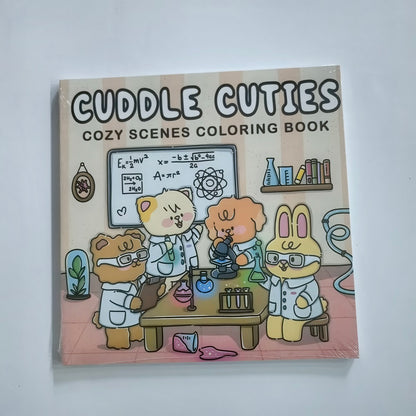 Halloween Coloring Book, For Adults and Teens, Adorable Creepy Creatures, Cozy Moments, Relaxation Gift
