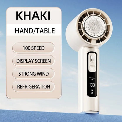 Portable Handheld Turbo Fan 100 Wind Speeds Adjustable Mini Battery Fan