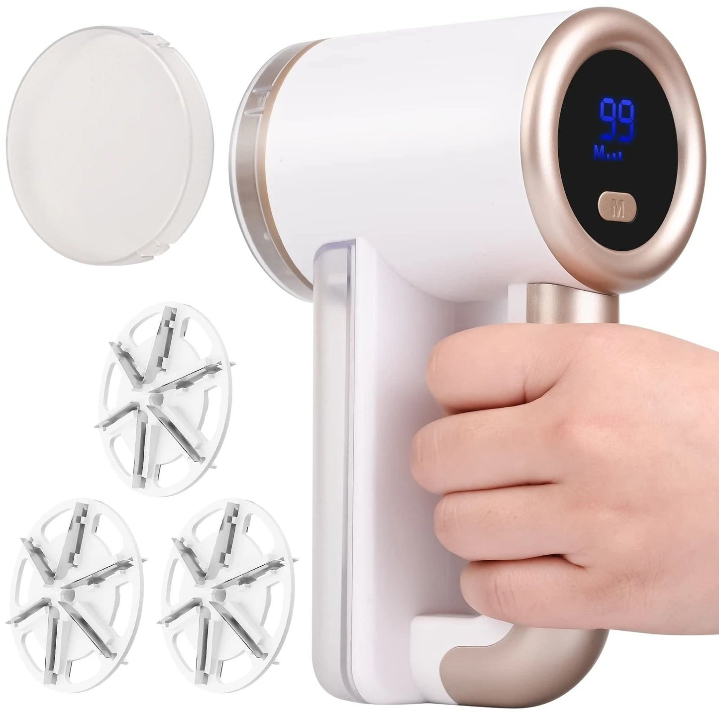 Rechargeable Fabric Clothes Shaver 3 Speeds 2000mAh LED Display Lint Remover