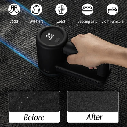 Rechargeable Fabric Clothes Shaver 3 Speeds 2000mAh LED Display Lint Remover