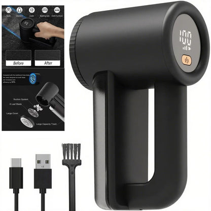 Rechargeable Fabric Clothes Shaver 3 Speeds 2000mAh LED Display Lint Remover