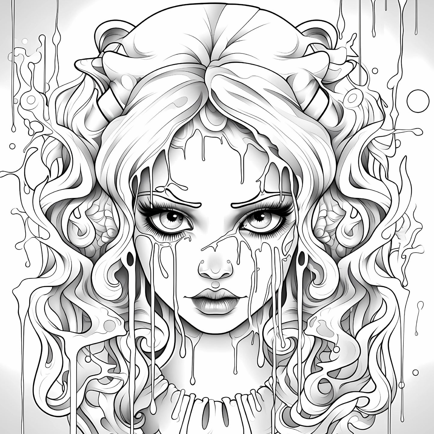Art Therapy Coloring Book for Adults, Gothic Skull Designs, Stress Relief and Creative Gift Idea