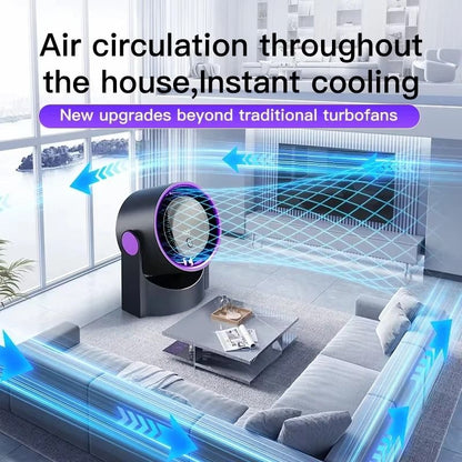 100 Level Bladeless Fan USB Rechargeable Quiet Desktop Cooling Fan