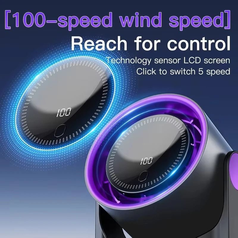 100 Level Bladeless Fan USB Rechargeable Quiet Desktop Cooling Fan