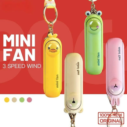 XIAOTREE Mini USB Rechargeable Folding Handheld Fan Portable Battery Table Desk Cooling Fan