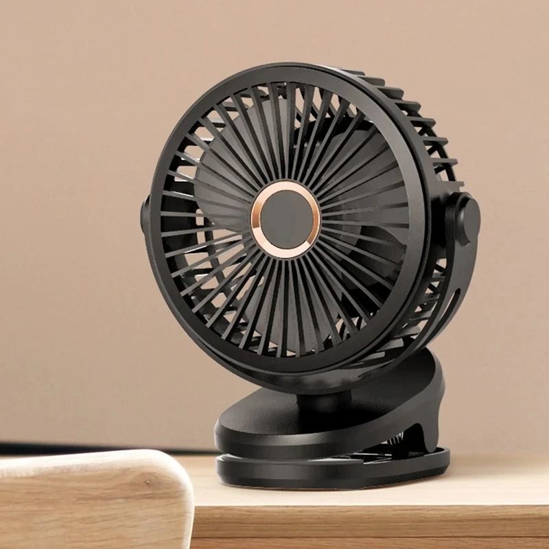 Portable USB Table Clip Fan 10000mAh Rechargeable Mini Desk Stand Fan