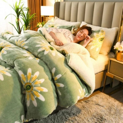 Super Thick Winter Warm Blanket Weighted Artificial Lamb Cashmere Comforter for Bed