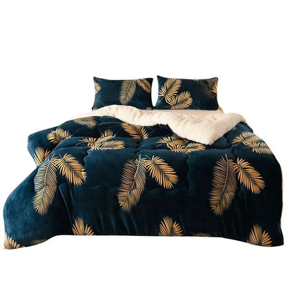 Super Thick Winter Warm Blanket Weighted Artificial Lamb Cashmere Comforter for Bed