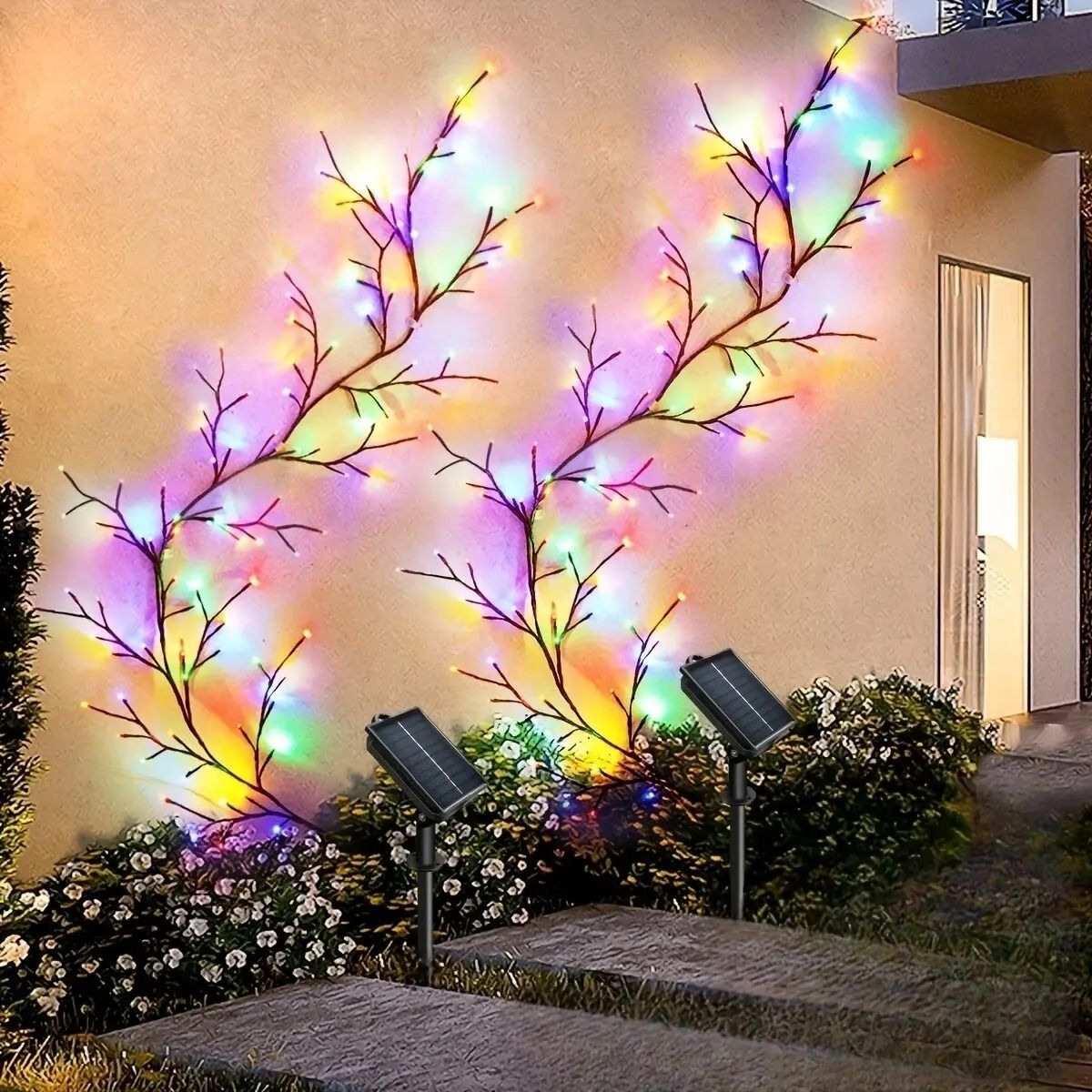 Solar Powered Willow Vine String Lights with 96 LEDs