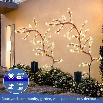 Solar Powered Willow Vine String Lights with 96 LEDs