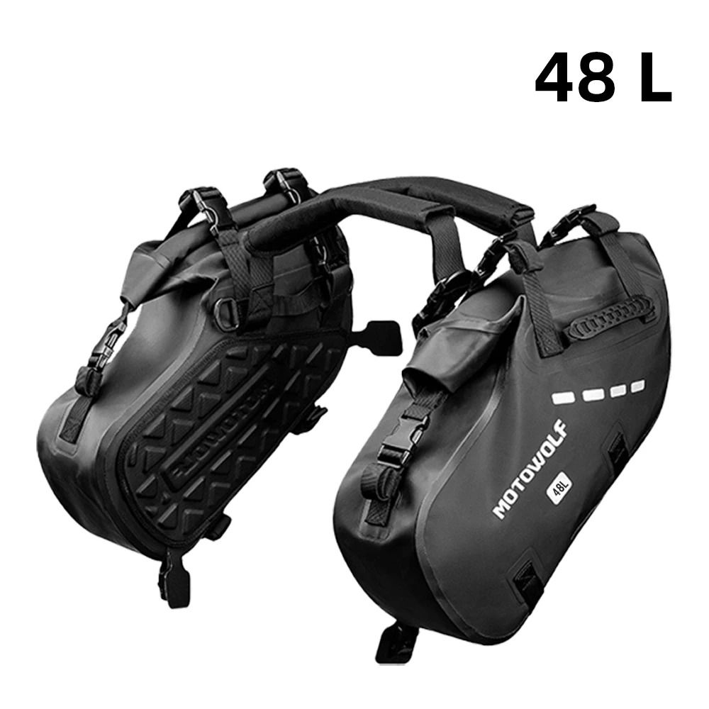 Waterproof Motorcycle Saddle and Pannier Bag with Large Capacity Storage