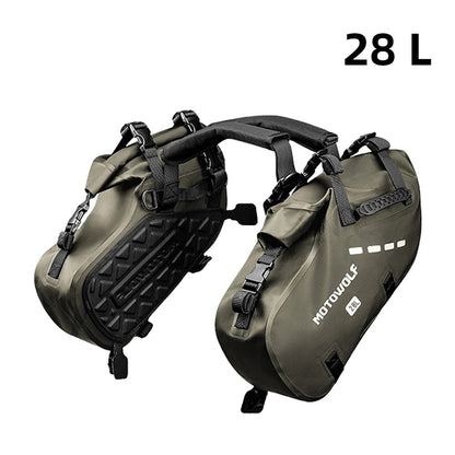 Waterproof Motorcycle Saddle and Pannier Bag with Large Capacity Storage