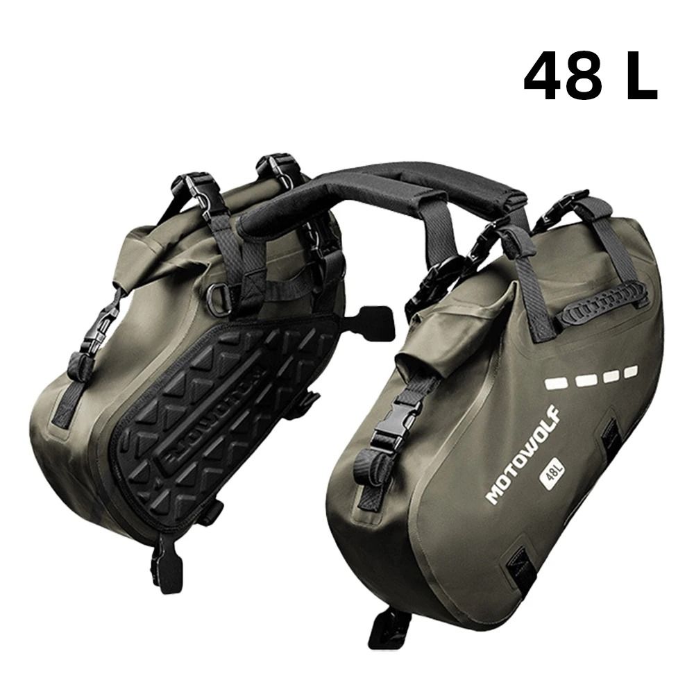 Waterproof Motorcycle Saddle and Pannier Bag with Large Capacity Storage
