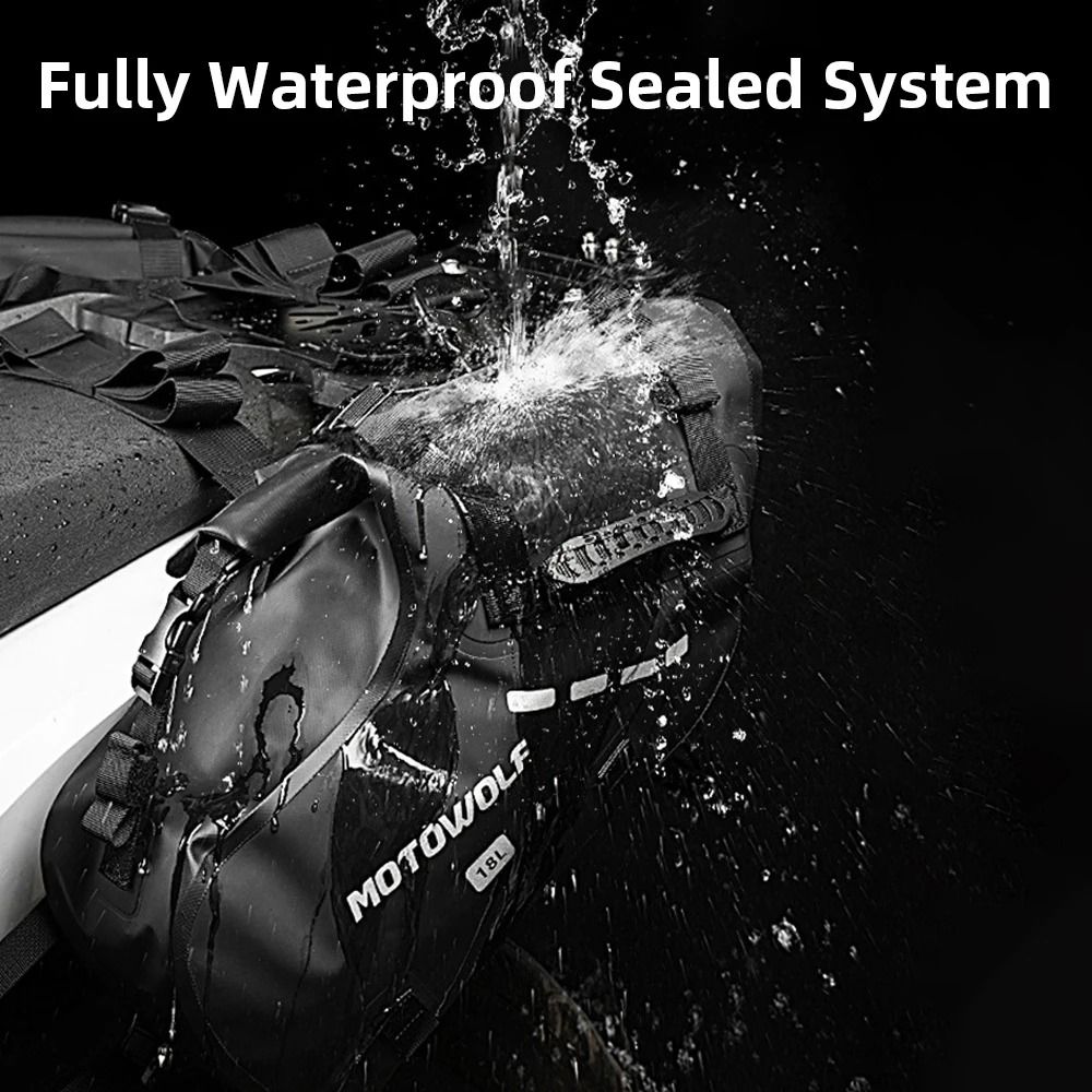 Waterproof Motorcycle Saddle and Pannier Bag with Large Capacity Storage