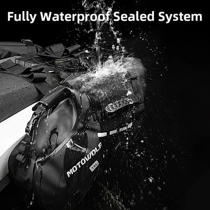 Waterproof Motorcycle Saddle and Pannier Bag with Large Capacity Storage