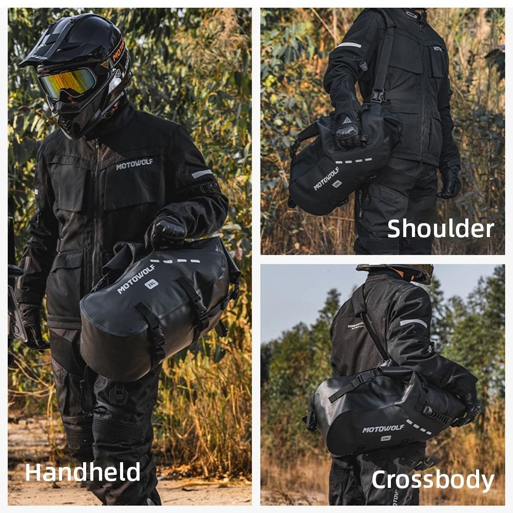 Waterproof Motorcycle Saddle and Pannier Bag with Large Capacity Storage