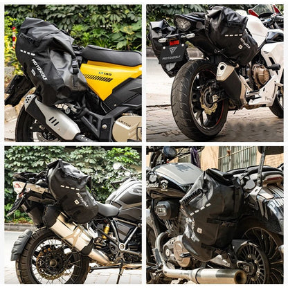 Waterproof Motorcycle Saddle and Pannier Bag with Large Capacity Storage