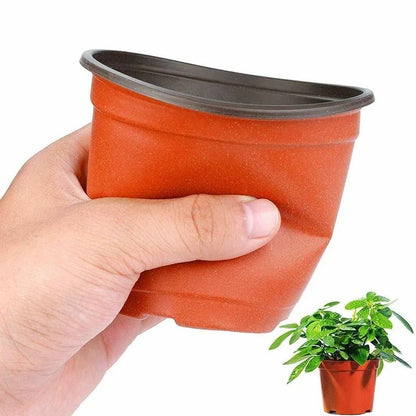 Flexible Plastic Nursery Pots 75 Pack for Seedlings Succulents and Transplants
