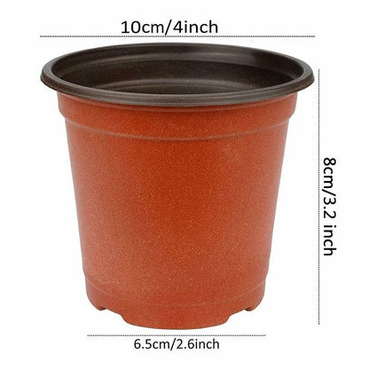 Flexible Plastic Nursery Pots 75 Pack for Seedlings Succulents and Transplants