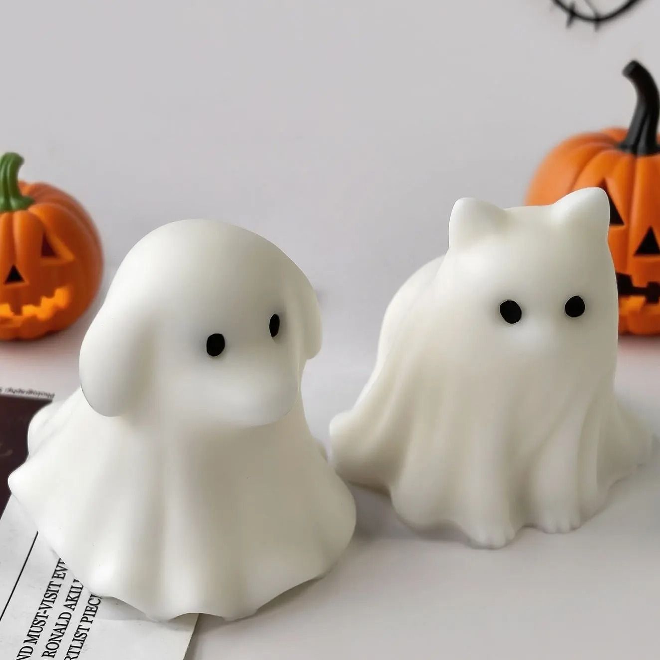 Halloween Ghost Candle Silicone Mold for Wax and Resin DIY Crafts
