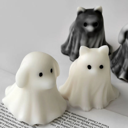 Halloween Ghost Candle Silicone Mold for Wax and Resin DIY Crafts