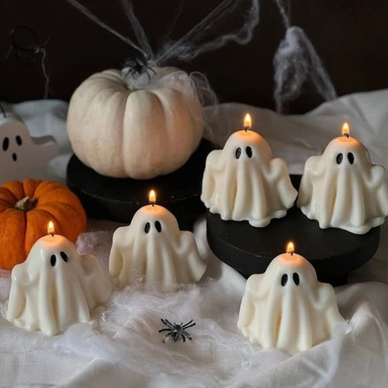 Halloween Ghost Candle Silicone Mold for Wax Resin DIY
