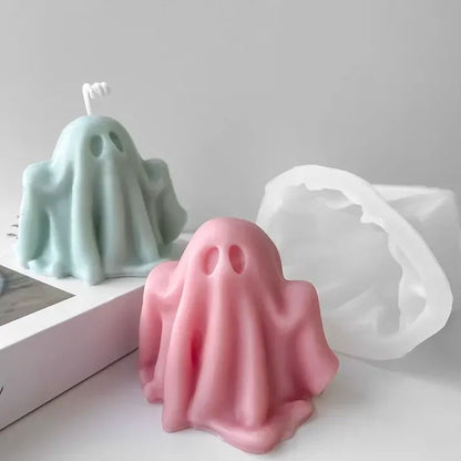 Halloween Ghost Candle Silicone Mold for Wax Resin DIY