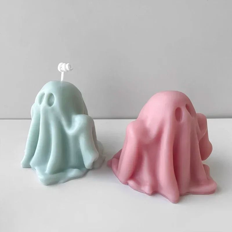 Halloween Ghost Candle Silicone Mold for Wax Resin DIY