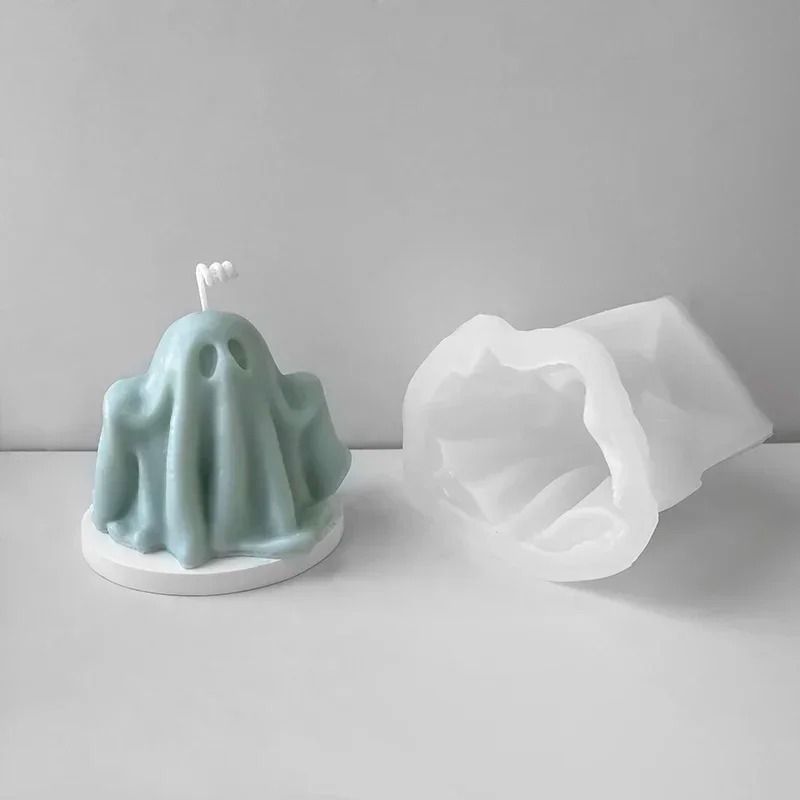 Halloween Ghost Candle Silicone Mold for Wax Resin DIY