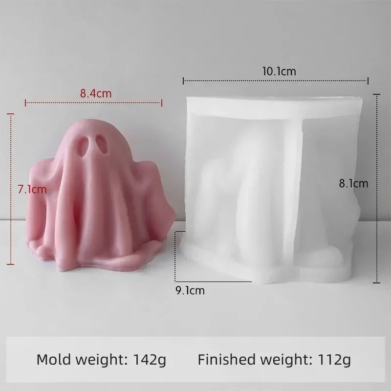 Halloween Ghost Candle Silicone Mold for Wax Resin DIY